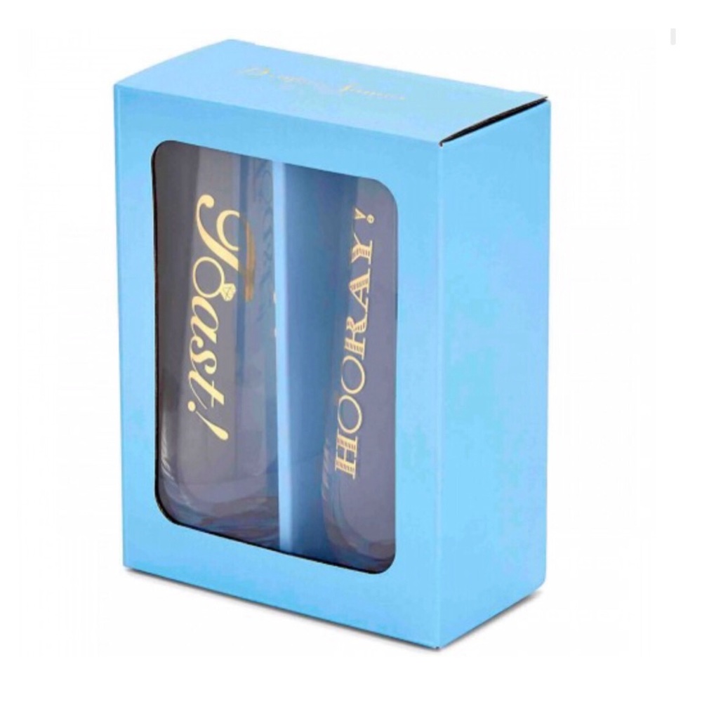 New Draper James Stemless wine champagne Glasses